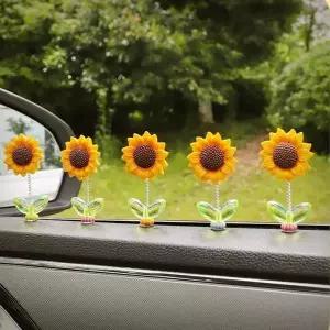 [셀러에이드]대시보드 해바라기 미니 자동차 소품 귀여운 장식