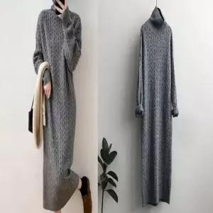 겨울 골지 원피스 터틀넥 루즈핏 터들넥 니트롱원피스