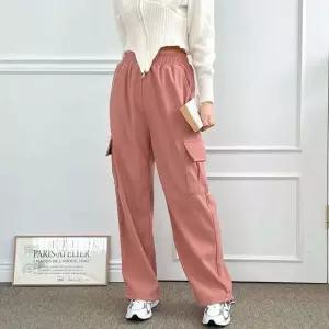 여성 히든스트링 조절 카고바지 와이드 팬츠