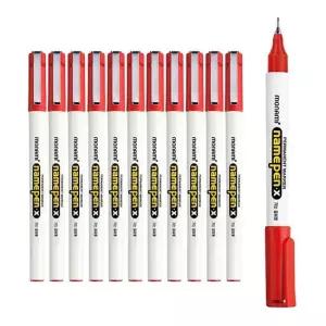 모나미 세필 네임펜 12자루 레드 1P 얇은 유성 사인펜