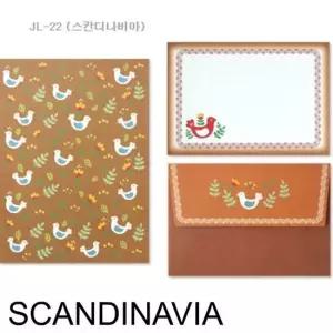 문구용품 디원 미니 편지지 JL22 스칸디나비아 1개