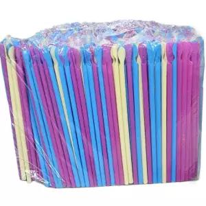 슬러시 혼합 20cm 스푼형 스트로우 100입 5개 빨대