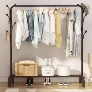 [JED] 2in1 옷장 이동식 철제 옷걸이 행거 선반 스탠드