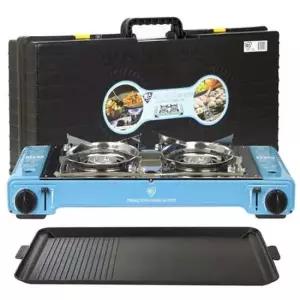 캠핑투버너 휴대용 캠핑 투버너 1P 전용불판 야외 차박 트윈버너 멀티버너