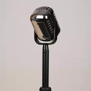소품 스탠드마이크 무대 스탠드 가짜 마이크 블랙