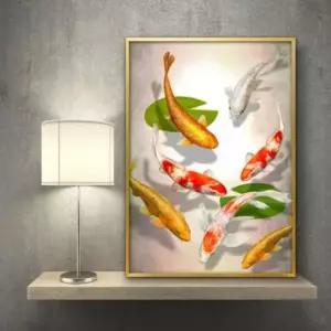 잉어 그림 액자 A3 CARP5 풍수그림 돈들어오는 풍수그림