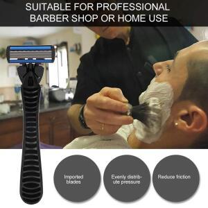 6층 면도기 헤드 수동 면도기, 스테인레스 스틸 클래식 더블 에지 블레이드 면도기 안전 면도 수염 콧수염