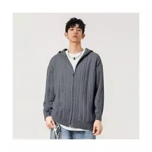 니트 남성용 카디건 집업 봄가을 커플 가디건 야한 댄디 후드 SPO마켓3