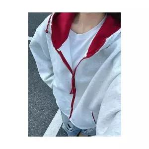 남자 댄디 집업 가디건 빈티지 배색 후드 가을 커플 카디건 SPO마켓3