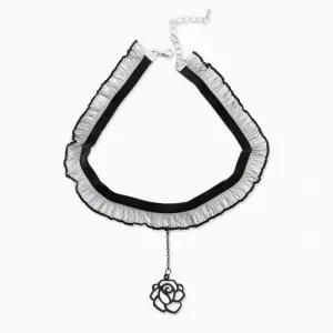 장미 레이스 초커 목걸이