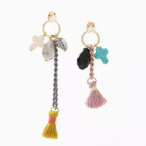 스위티 태슬 앤 크로스 귀걸이