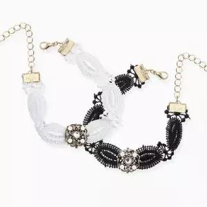 에스닉 레이스 초커 팔찌