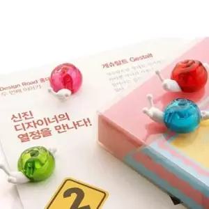 [문구] 달팽이 캐릭터자석홀더 5포장 총 20P메모홀더 메모대 클립홀더 포스트 메모꽂이