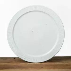 그릇기 이천도자기 달 화이트 원형 접시 도자기 2호 23.5cm