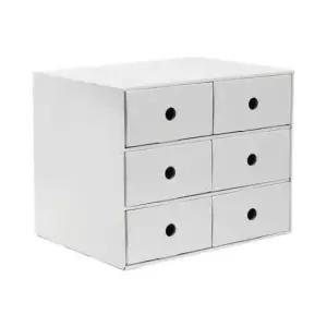 [문구/오피스] 페이퍼 데스크함 정리함 책상수납함 오거나이저 미니서랍 사무용품 문구용품 탁상정리 6칸