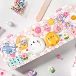 [문구/오피스] 몰랑 DIY 멀티 케이스 꾸미기 키트 1P 토핑 피규어