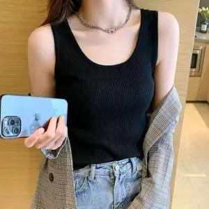 [옷은날개] 베이직 골지 민소매 티셔츠 홈웨어 신축성 편한 코디