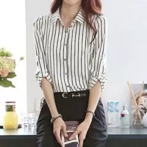 [옷은날개] 체크 패턴 블라우스 셔츠 루즈핏 직장인 오피스룩