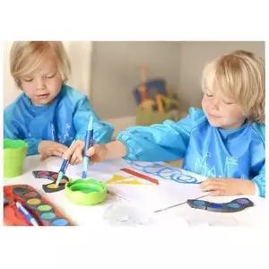 꾹4  긴소매 손목밴드 유아 미술놀이 어린이집 주머니 유치원 어린이용 앞치마 아동