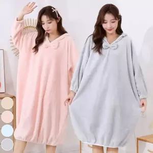 여성 청소년 물놀이 목욕 입는 비치 후드 샤워가운