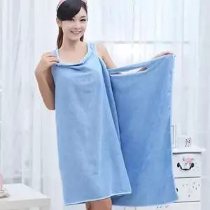 원피스목욕가운 블루 샤워가운 극세사타올 목욕랩