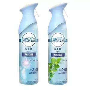 페브리즈 에어 화장실용 탈취 방향제 에어로졸 2종택1