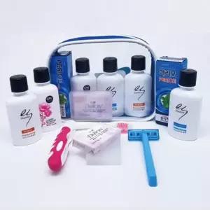 파우치 면도기 샴푸 린스 치약 비누 치솔 여행용 8종