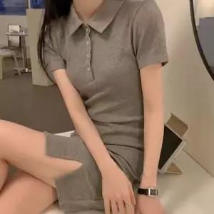 여름 코디 베이직 무지 카라 원피스