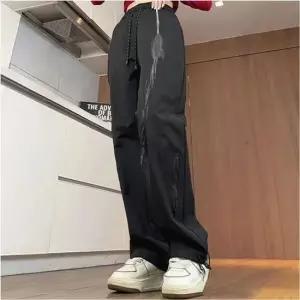 여성 밑단 스트링 기모안감 겨울 조거팬츠 트레이닝바지