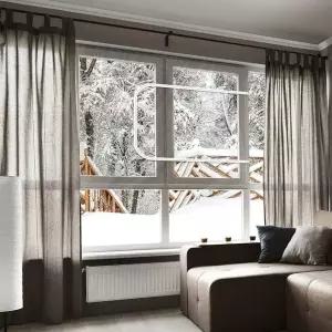 지퍼형 투명 방풍막 소 210x125 흰색 창문 바람막이