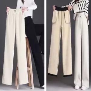 여자 기모바지 골덴밴딩 겨울 따뜻한 일자팬츠