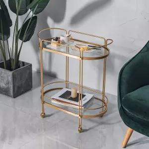 골드 프레임 가정용 왜건 무빙 트롤리 카트 와인