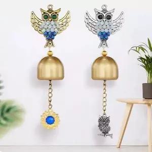 보석 부엉이 현관종 문종 도어벨 선물 풍경종 자석종 금속 벽장식