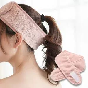세안밴드 세안 세수 찍찍이 헤어 밴드 샤워 세안 머리띠 핑크