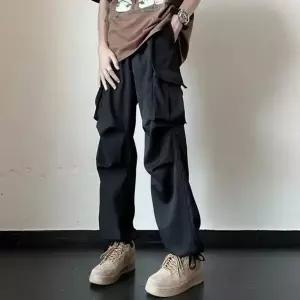 무가드 카고 와이드조거 스트링 바지 조거 팬츠 카고바지 건빵바지