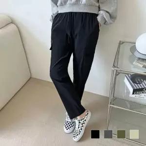 콘티 여자 스판 카고 일자 바지 밴드바지 카고바지 여자 여성