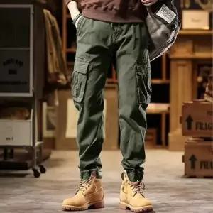 덴크 남자 카고 지퍼 조거바지 남자 지퍼 건빵바지 카고 허리밴딩 조거