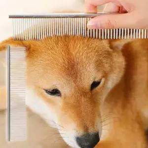 강아지 듀얼 일자 콤빗 1P 빗질 마사지 그루밍 브러쉬