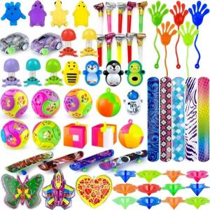 PPXMEEUDC 69pcs 벌크 파티 소년 소녀 생일 용품으로 굿이백 스터퍼 교실 경품 제공