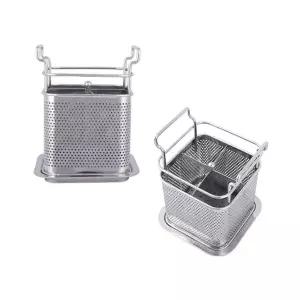 스텐 받침 사각 수저 통 타공 주방 다용도 보관함 소