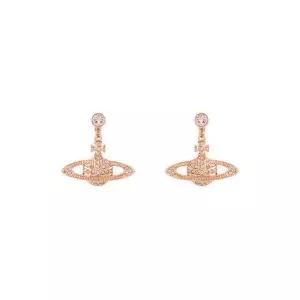 [비비안웨스트우드] 여성 미니 바스 릴리프 핑크골드 귀걸이 62020025 G120