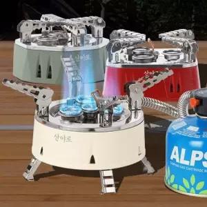 캠핑버너 강염스토브 휴대용 캠핑가스버너 미니소형 등산고화력 스토브