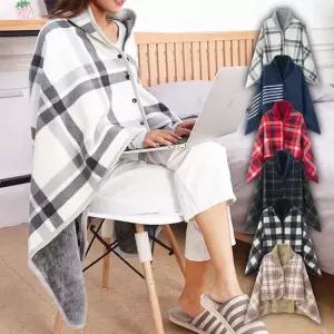 똑닥이 극세사 망토 무릎 담요 사무실 차량 캠핑 망토담요 무릎담요 똑딱이담요 학생담요