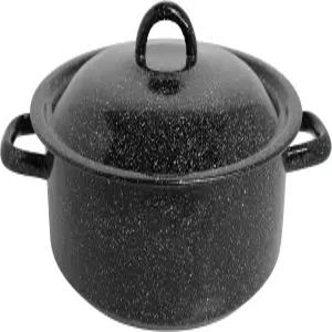 미로 4.5 쿼트 전통 빈티지 스타일 블랙 스펙클 에나멜 뚜껑이 있는 스틸 더치 오븐 (MIR-10701)