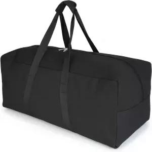 도이케 초대형 캔버스 여행 더플백 헤비 듀티 스포츠 군인 캠핑 텐트 보관 블랙