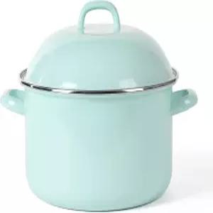 마사 스튜어트 레이어 6.4쿼트 에나멜 온 스틸 스크래치 방지 네덜란드 오븐 뚜껑 - 블루 인덕션 세이프