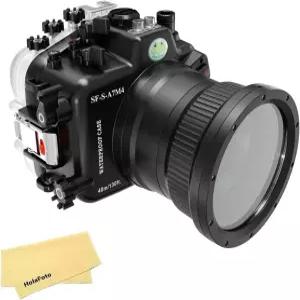소니 A7M4 알파7 IV ILCE-7M4 / a7 40M/130FT A7 마크 A74용 방수 스쿠버 케이스 스탠다드 포트 포함