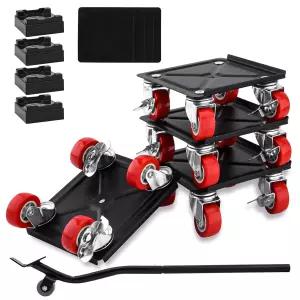 OCGIG 4팩 가구 무버 휠 헤비 듀티 무빙 돌리 냉장고 소파 캐비닛용 슬라이더 터 도구 세트 최대 하중