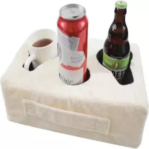 웨리커 소파 컵 홀더 베개 암 테이블 및 침대 음료 캐디 RV 자동차 비치 베이지 의 리모컨