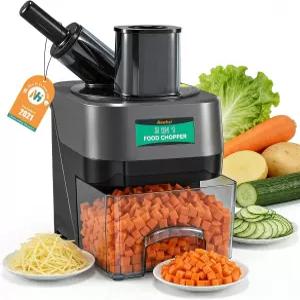 뉴하이 3 in 1 상업용 및 가정용 전기 야채 다이서 슬라이서 분쇄기 다기능 초퍼 자동 채소 과일 커터 기계